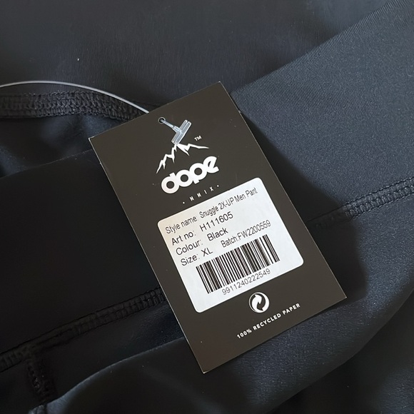 Nwt DOPE  Snuggle base Layer pants XL - Picture 9 of 9